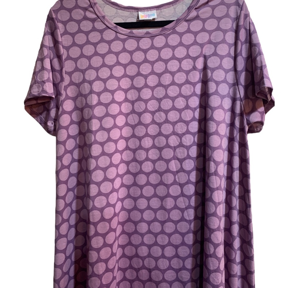 LuLaRoe Carly Purple Polka Dot 2XL NWOT